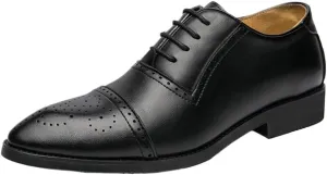 Men's Oxford Dress Shoes, Handmade Leather Brogue Shoes, Brown Formal Business Shoes for Work, Casual & Elegant Shoes for Wedding & Parties
