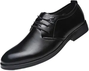Men's Oxford Dress Shoes  Patent Leather Lace-Up Half Brogue Shoes for Business, Wedding & Party, Retro Fashion Leather Oxfords