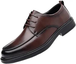 Mens Oxfords Shoes Party Men's Leather British Style Lace Up Wing Tip Dress Shoe Pointed Toe All-Day Comfort