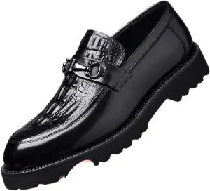 Men's Texture Business Oxfords Shoes, Emboss Tuxedo Shoes Wedding Party Prom Shoes