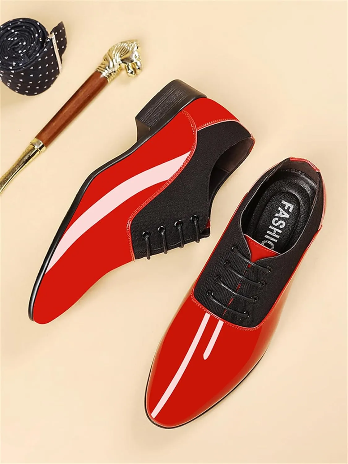 Men's Vintage High Gloss Dress Shoes Patent Leather Oxford Business Suit Tuxedo Formal Shoes Prom Weddings