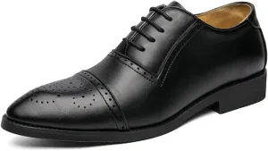 New Brogue Shoes Men Formal Fashion Business Men's Shoes Leather Casual Oxford for Men Brown Dress Elegant Handmade Dress Footwear