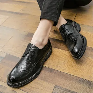 New Dress Oxford Shoes for Men Men's Genuine Leather Shoes Brogue Shoes Banquet Formal Shoes Men's Business Shoes Conference Work Shoes