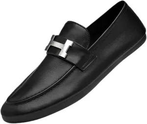 New Men's Handmade Dress Shoes, PU Leather Oxford Brogue Shoes for Men, Italian Classic Vintage Slip-On Lightweight Casual Shoes