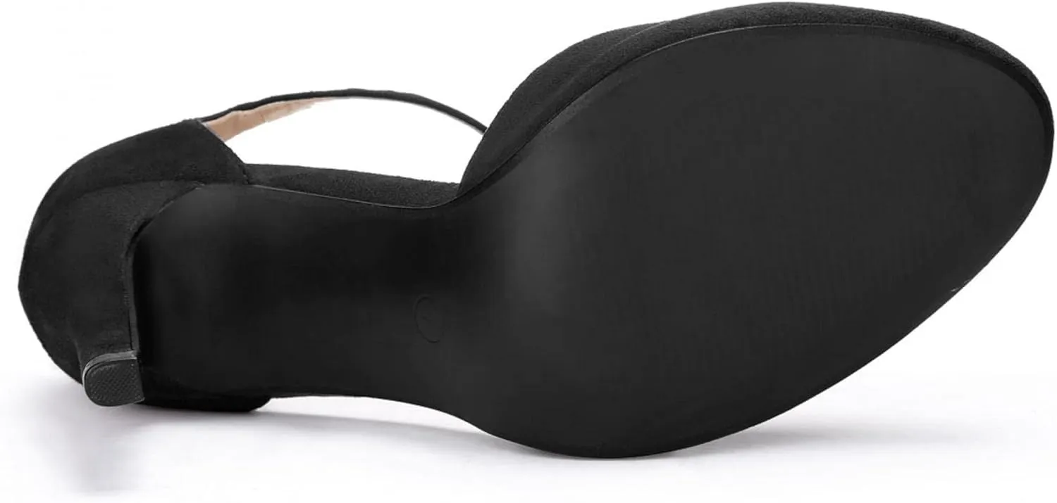 Perphy Mary Janes Pumps T-Strap Ankle Strap Stiletto Heels for Women