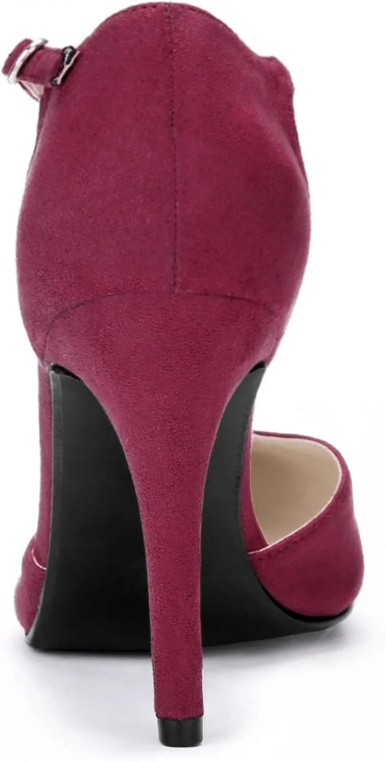 Perphy Mary Janes Pumps T-Strap Ankle Strap Stiletto Heels for Women