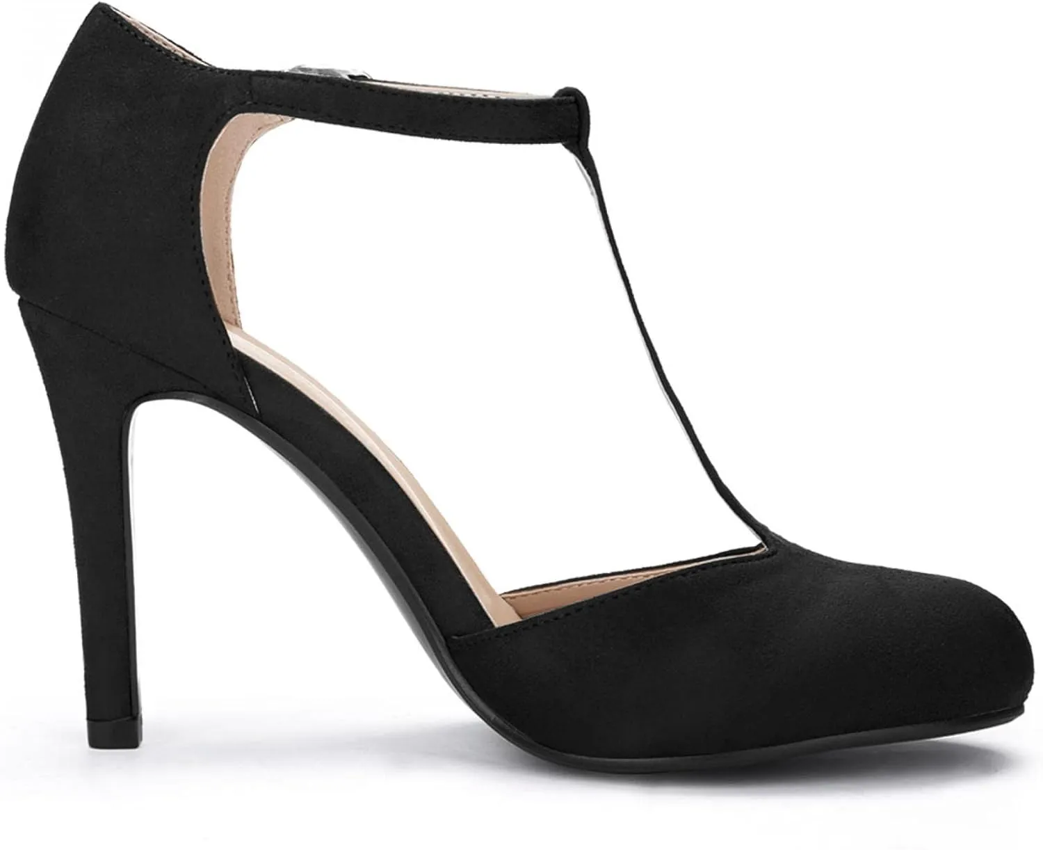 Perphy Mary Janes Pumps T-Strap Ankle Strap Stiletto Heels for Women