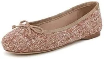 Sam Edelman Zooey Tuscan Blush Bow Detailed Rounded Toe Slip On Ballet Flats