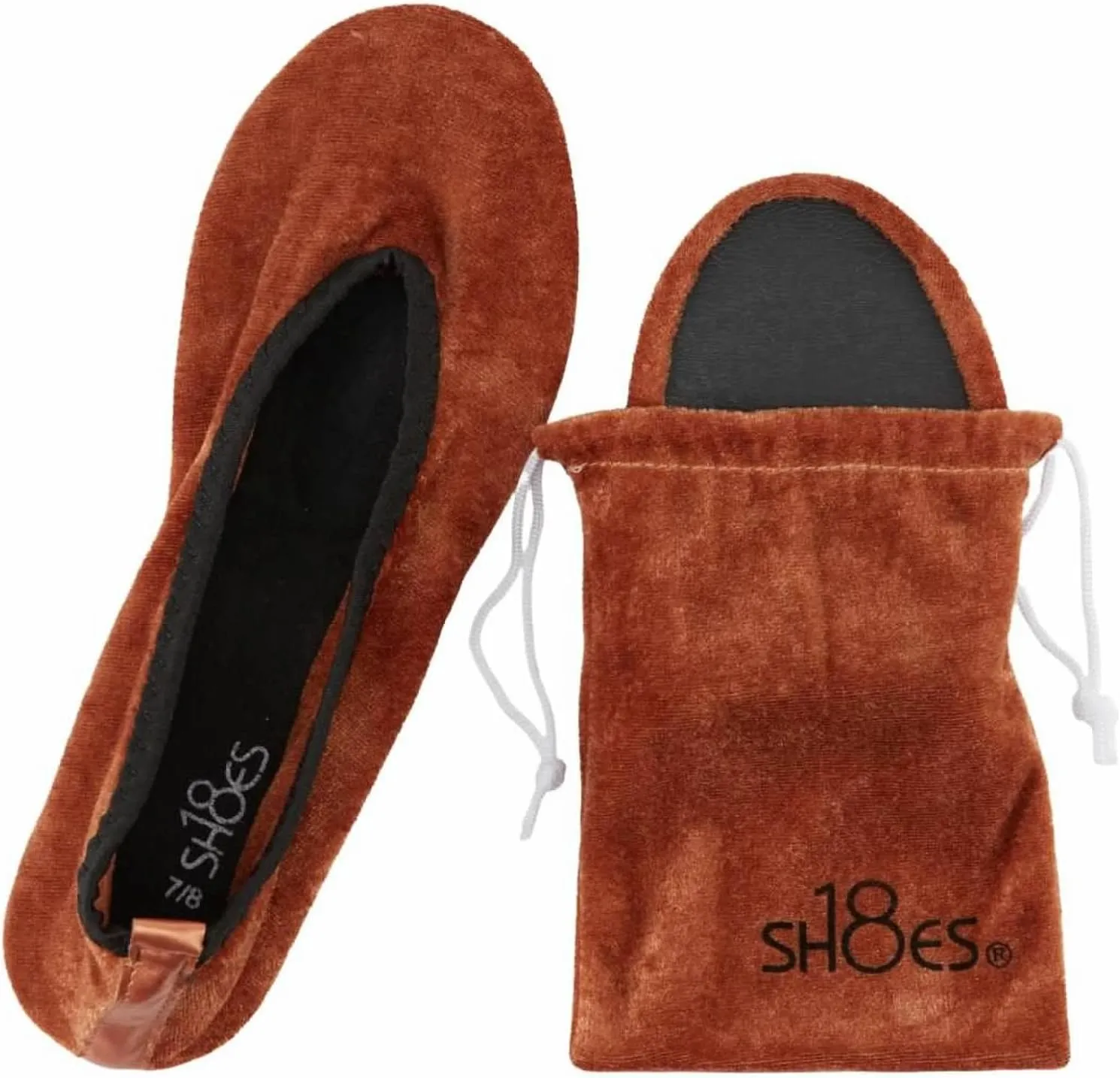 Shoes 18 Women's Foldable Portable Travel Ballet Flat Shoes w/Matching Carrying Case