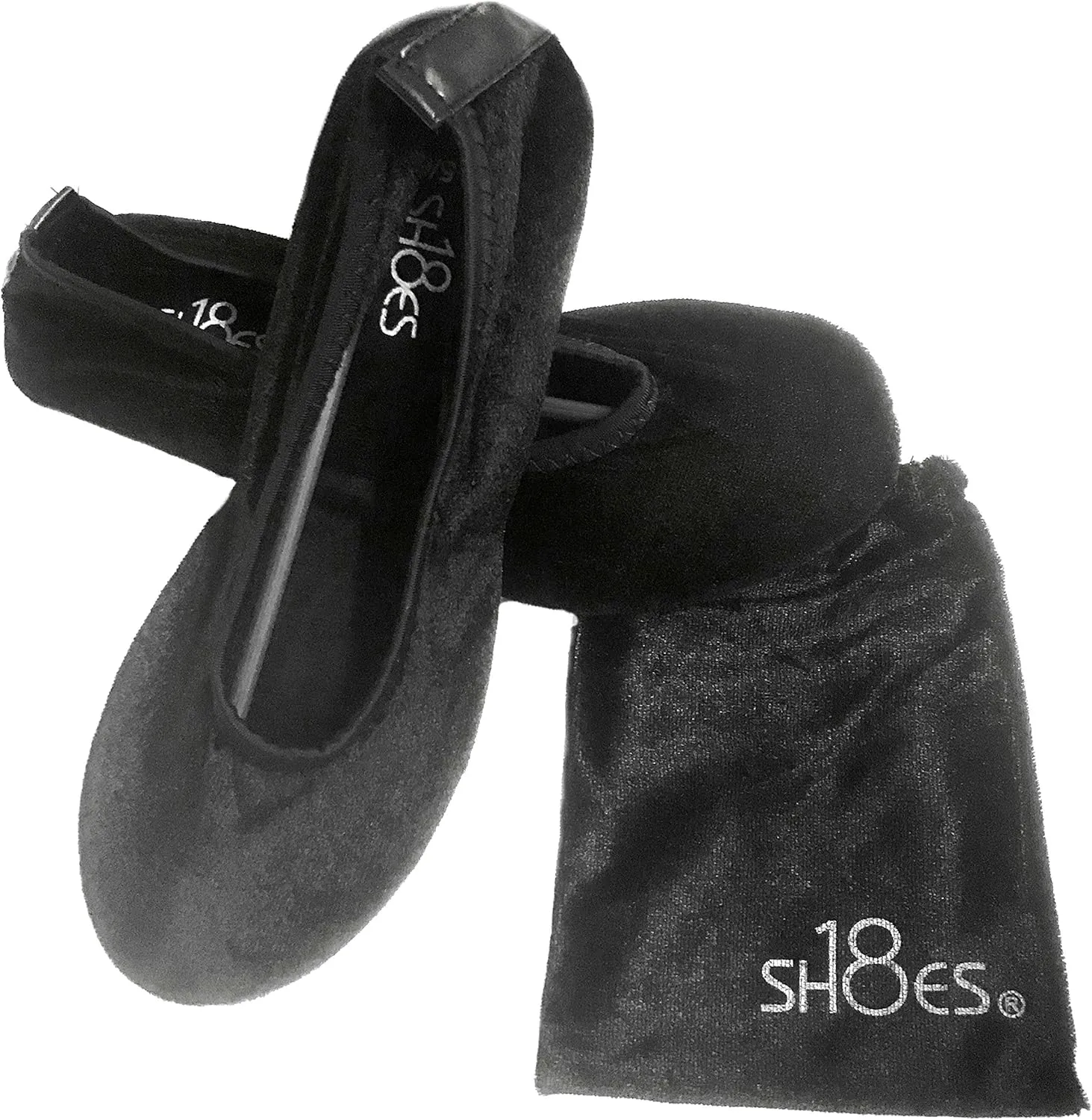 Shoes 18 Women's Foldable Portable Travel Ballet Flat Shoes w/Matching Carrying Case