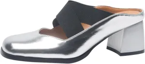 Women Strap Block Heels Closed Toe Mid Heel Sandals