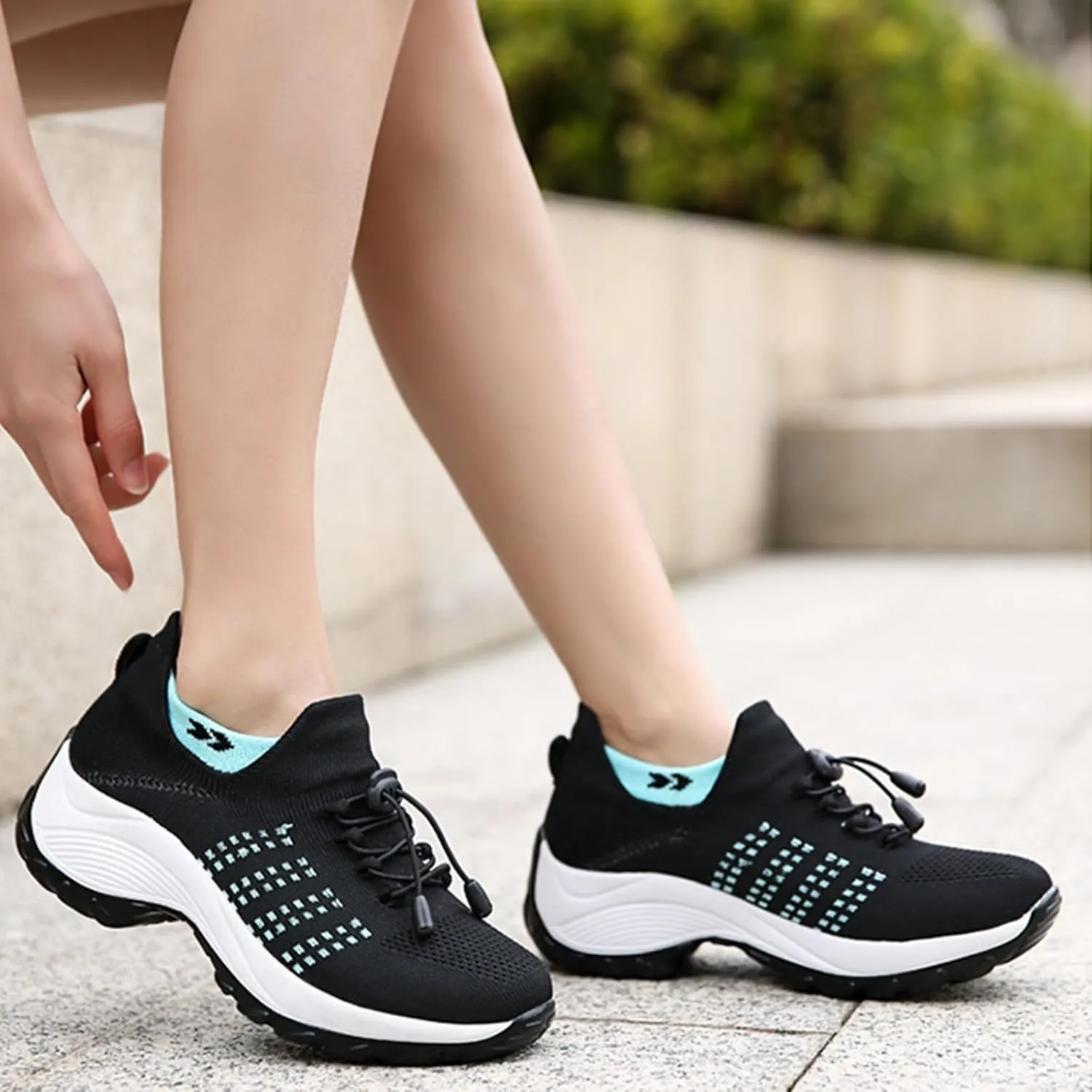 Women Tennis Running Shoes Walking Sneakers Orthopedic Quick Dry Lace Up Low Top Slip On Loafers Ladies Mesh Breathable Comfortable Soft Sole Shoe with Arch Support Footbed