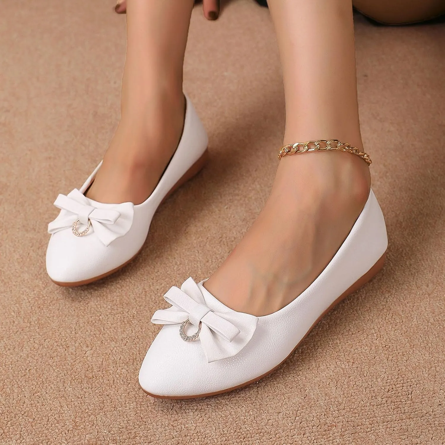 Women's Ballet Flats Business Office Work Dress Shoes Comfortable Dressy Flats for Women