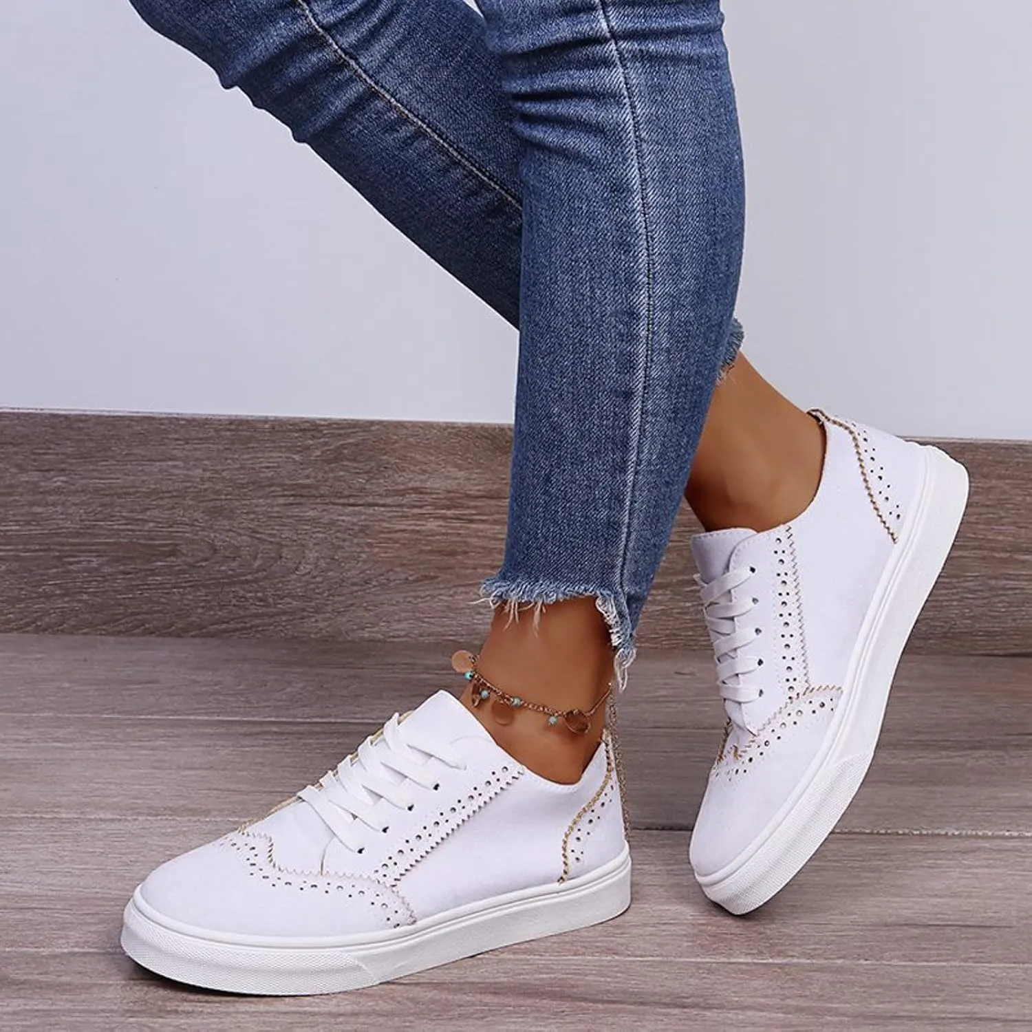 Women's Canvas Casual Shoes Slip On Lace Up Slip On Cushioned Footbed Jogging Tennis Sneakers Breathable Comfy Lightweight Walking Soft Platform Shoe for Gym Travel Daily Wear