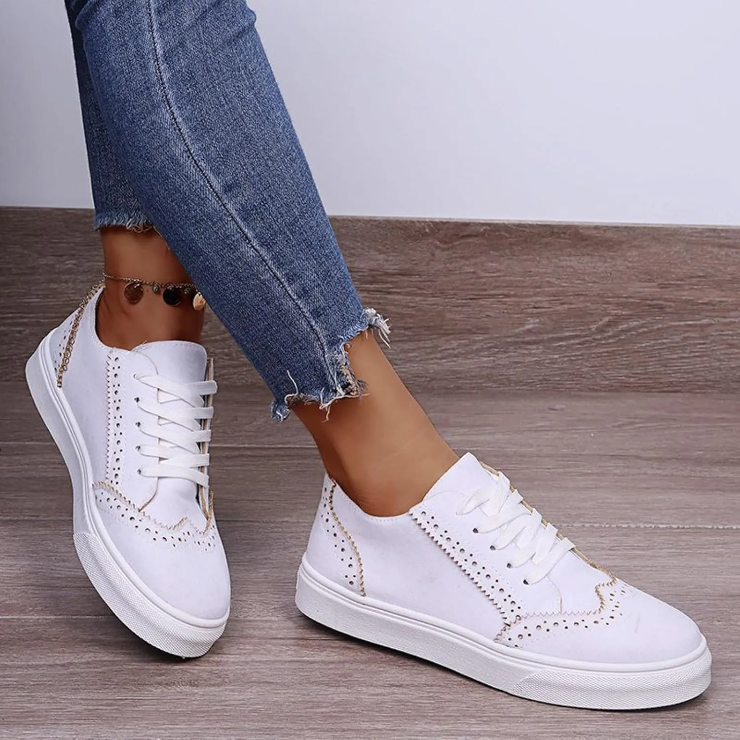 Women's Canvas Casual Shoes Slip On Lace Up Slip On Cushioned Footbed Jogging Tennis Sneakers Breathable Comfy Lightweight Walking Soft Platform Shoe for Gym Travel Daily Wear