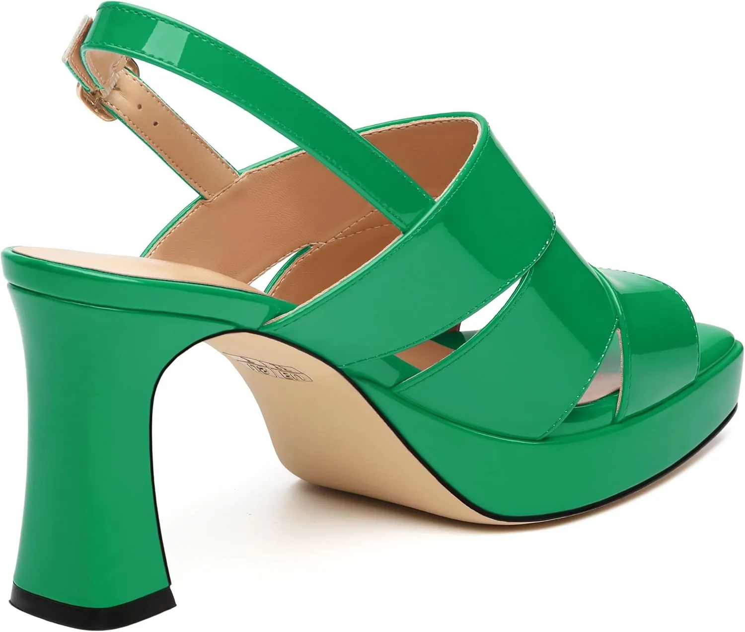 Womens Chunky Block Platform High Heels,Square Open Toe Strappy Heel Sandals for Women, Wedding Party Prom Fashion Slingback Dress Sandals