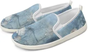 Womens Dragonfly Print Walking Flat Shoes Mesh Hiking Loafer Wide Toe Travel Outdoor Leisure Shoes