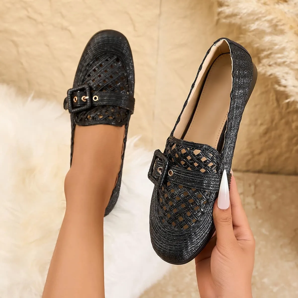 Women's Loafer Ballet Flats Casual Comfortable Business Office Dressy Mary Jane Flats Shoes for Women