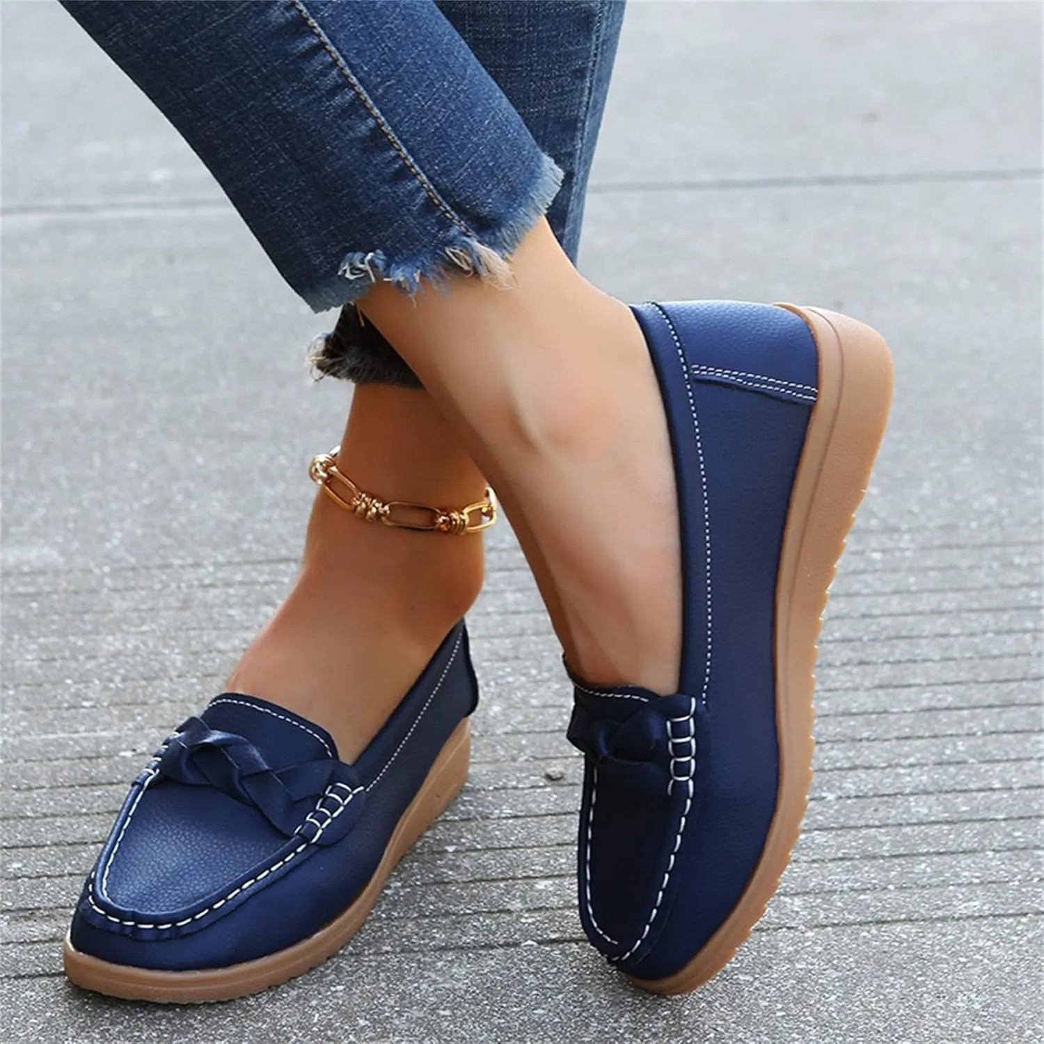 Women’s Loafer Comfortable Office Shoes Dressy Flat Shoes Slip On Shoes Business Shoes Comfy Casual Loafer Work Shoes