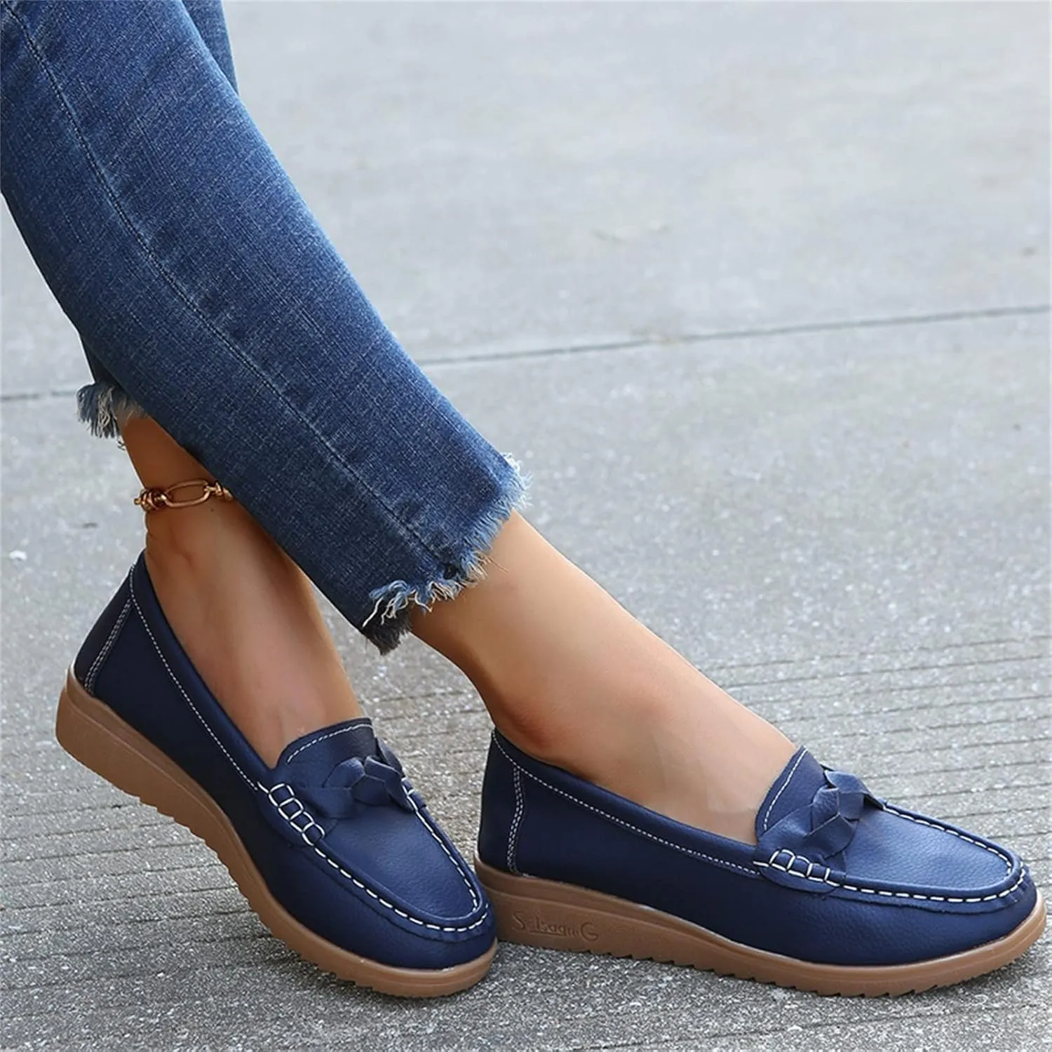 Women’s Loafer Comfortable Office Shoes Dressy Flat Shoes Slip On Shoes Business Shoes Comfy Casual Loafer Work Shoes