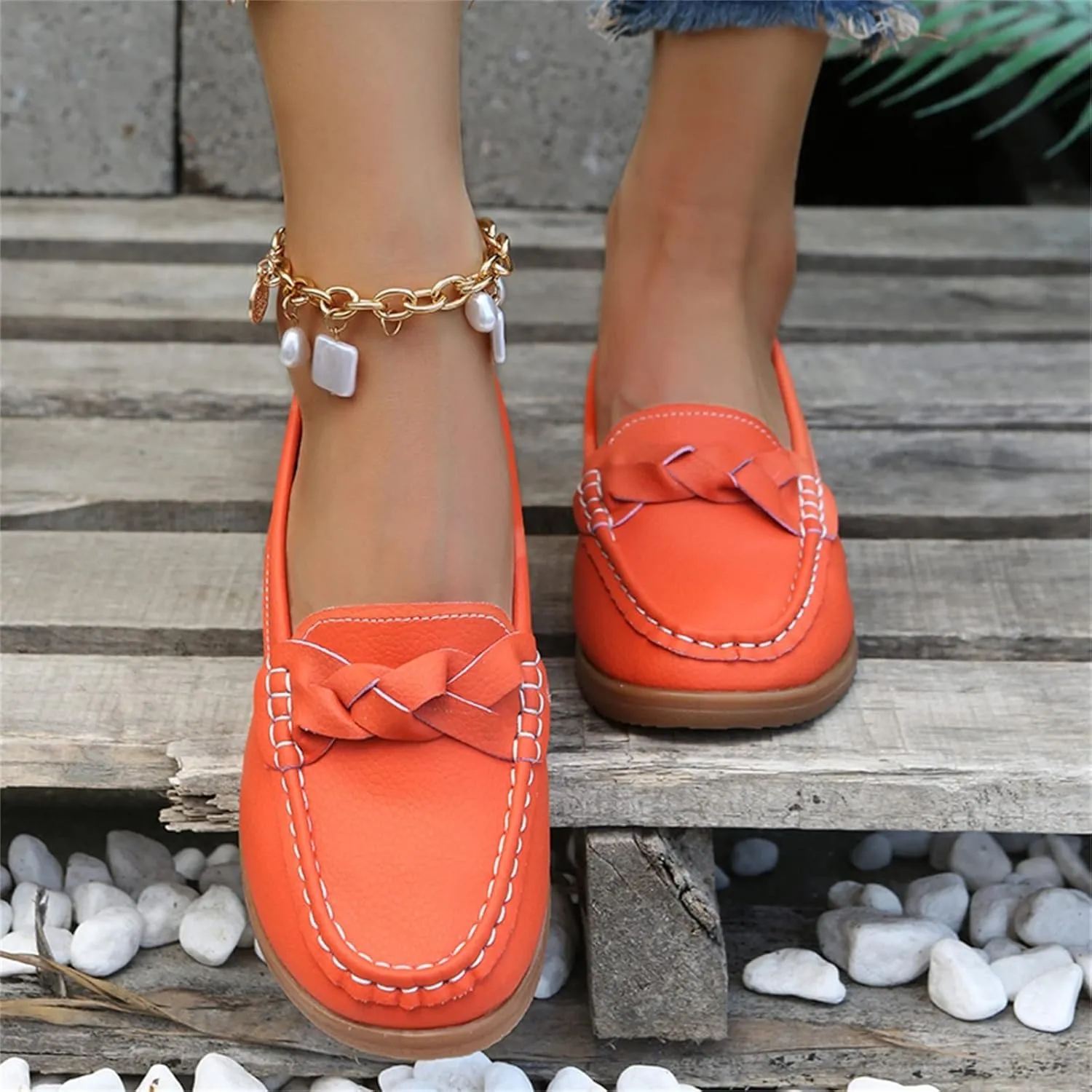 Women’s Loafer Comfortable Office Shoes Dressy Flat Shoes Slip On Shoes Business Shoes Comfy Casual Loafer Work Shoes