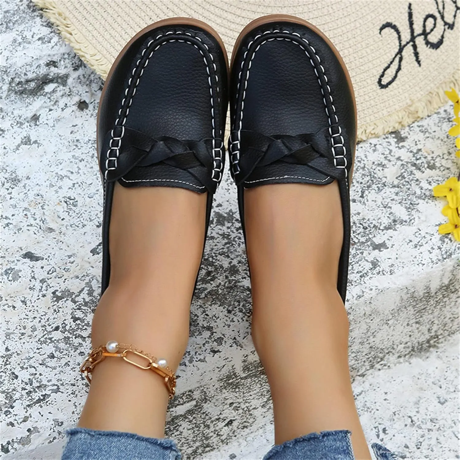 Women’s Loafer Comfortable Office Shoes Dressy Flat Shoes Slip On Shoes Business Shoes Comfy Casual Loafer Work Shoes