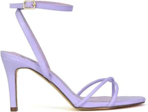 Womens Strappy Ankle Strap Sandals Ladies Open Toe Stiletto Mid High Heel Shoes Size 3-8