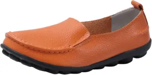 Women's Wide Loafers Slip on Flat Shoes Comfort Penny Loafers with Arch Support Dressy Moccasins Shoes Office Shoes